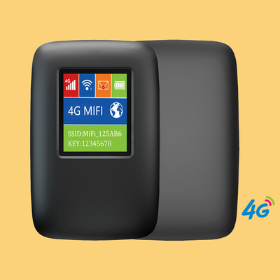 3000mAh Pocket WIFI Hotspot Mobile 4G Router مع شاشة سوداء غير مقفلة