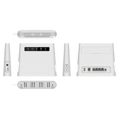 300Mbps CPE Lte في الهواء الطلق مع فتحة لبطاقة SIM WiFi CAT4 FDD VPN التوصيل والتشغيل هوائيات 5dBi