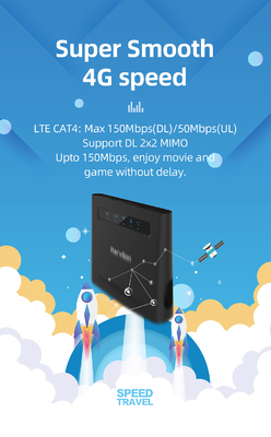 موجه 300Mbps 4G Lte مع فتحة بطاقة SIM مع فتحة لبطاقة SIM CAT 4