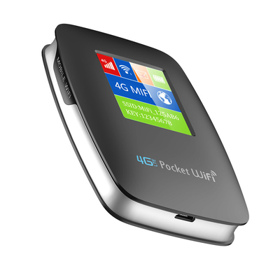3000mAh Pocket WIFI Hotspot Mobile 4G Router مع شاشة سوداء غير مقفلة