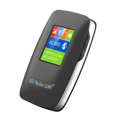 3000mAh Pocket WIFI Hotspot Mobile 4G Router مع شاشة سوداء غير مقفلة
