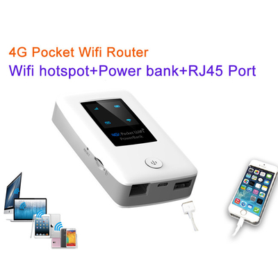 5000mAh 4G راوتر الجيب اللاسلكي مع منفذ RJ45 Wan Lan