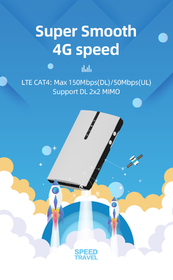 سرعة عالية 150Mbps موبايل هوت سبوت 4G Lte راوتر للسفر 2100mAh بطارية