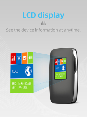 2700mAh-3000mAh 4G Lte MiFi Router 150Mbps 4G Mobile WiFi Hotspot 15 جهازًا مع شاشة LCD